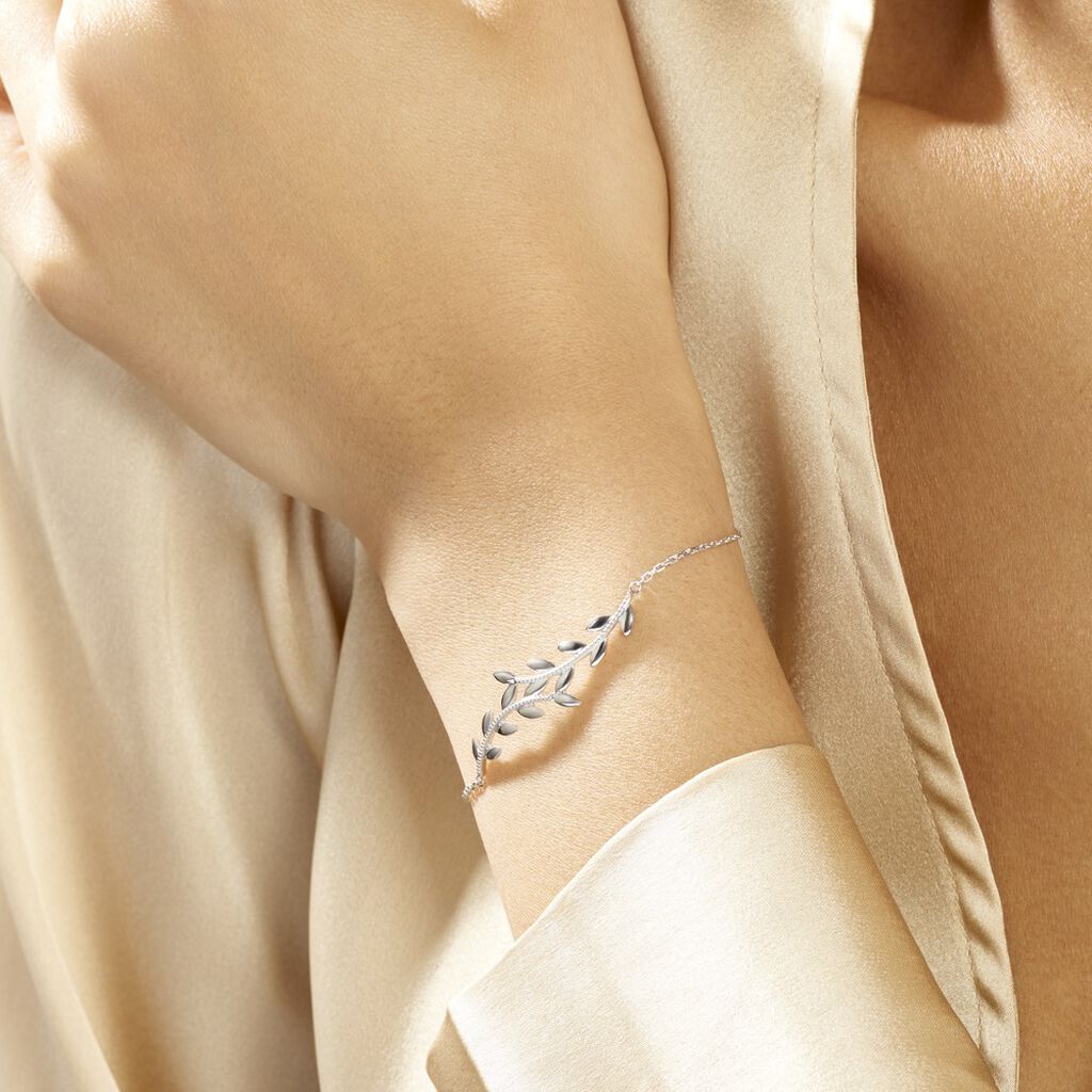 Bracelet Folia Argent Blanc - Bracelets chaînes Femme | Marc Orian
