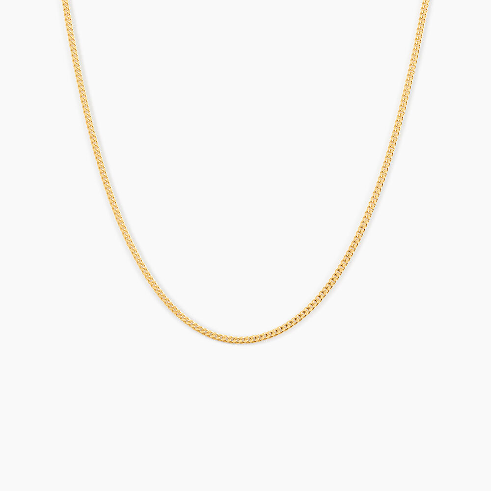 Cha&icirc;ne Ixia Maille Gourmette Diamantee Or Jaune - Chaines Femme | Marc Orian