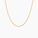 Cha&icirc;ne Ixia Maille Gourmette Diamantee Or Jaune - Chaines Femme | Marc Orian