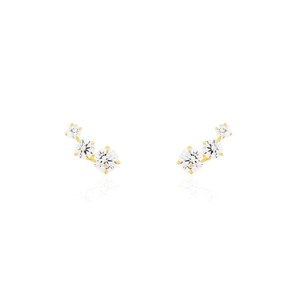 Bijoux D'oreilles Raffaele Or Jaune Oxyde De Zirconium - Piercings d'oreilles Femme | Marc Orian