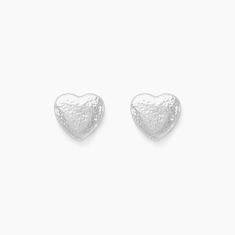 Boucles D'oreilles Puces With Love Argent Blanc - Puces Femme | Marc Orian