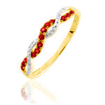 Bague Sofia Or Jaune Rubis Et Diamant - Bagues vintage Femme | Marc Orian
