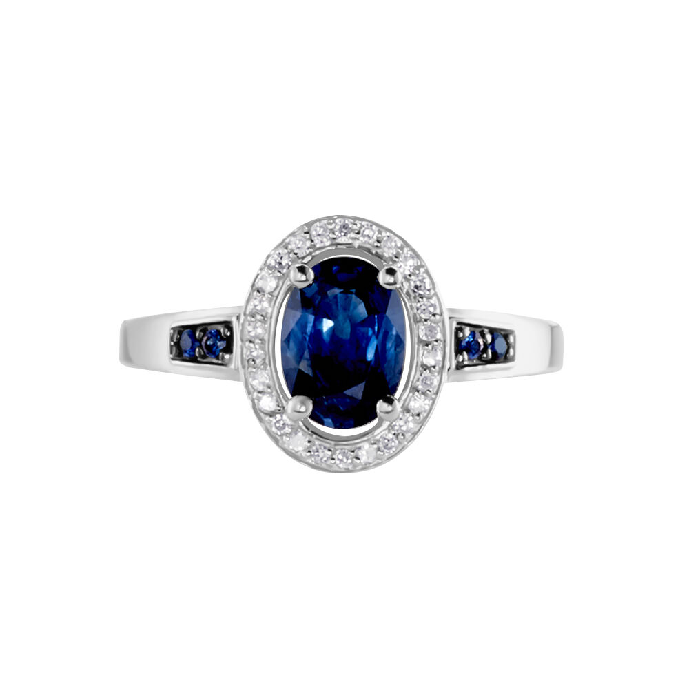 Bague Primevere Or Blanc Saphir Et Diamant - Solitaires Femme | Marc Orian