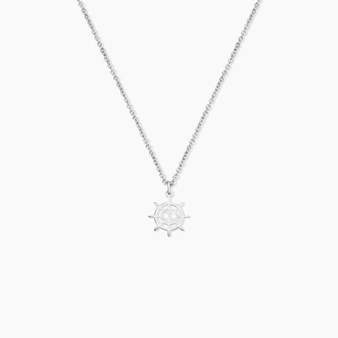 Collier Noe Argent Blanc - Colliers fantaisie Homme | Marc Orian