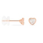 Boucles D'oreilles Puces Kadidjatou Or Rose Oxyde De Zirconium - Puces Famille | Marc Orian