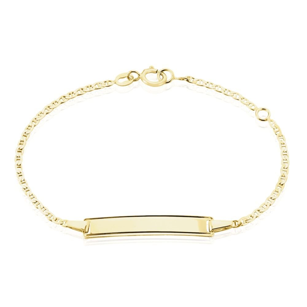 Bracelet Identit&eacute; Fanelia Maille Marine Or Jaune - Gourmettes Enfant | Marc Orian