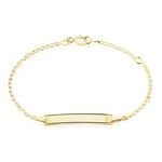 Bracelet Identit&eacute; Fanelia Maille Marine Or Jaune - Gourmettes Enfant | Marc Orian