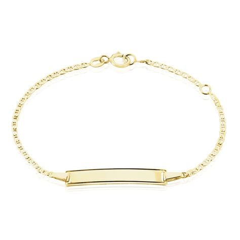 Bracelet Identit&eacute; Fanelia Maille Marine Or Jaune - Gourmettes Enfant | Marc Orian