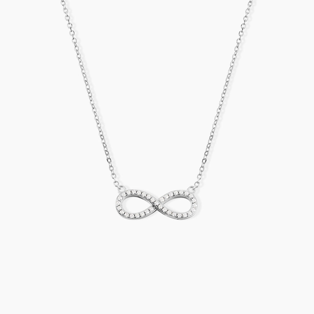 Collier Rowan Argent Blanc Oxyde De Zirconium - Colliers avec pierres Femme | Marc Orian