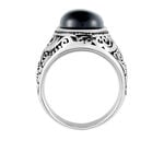 Chevaliere Zayn Acier Inoxydable Blanc Verre - Bijoux fantaisie Homme | Marc Orian