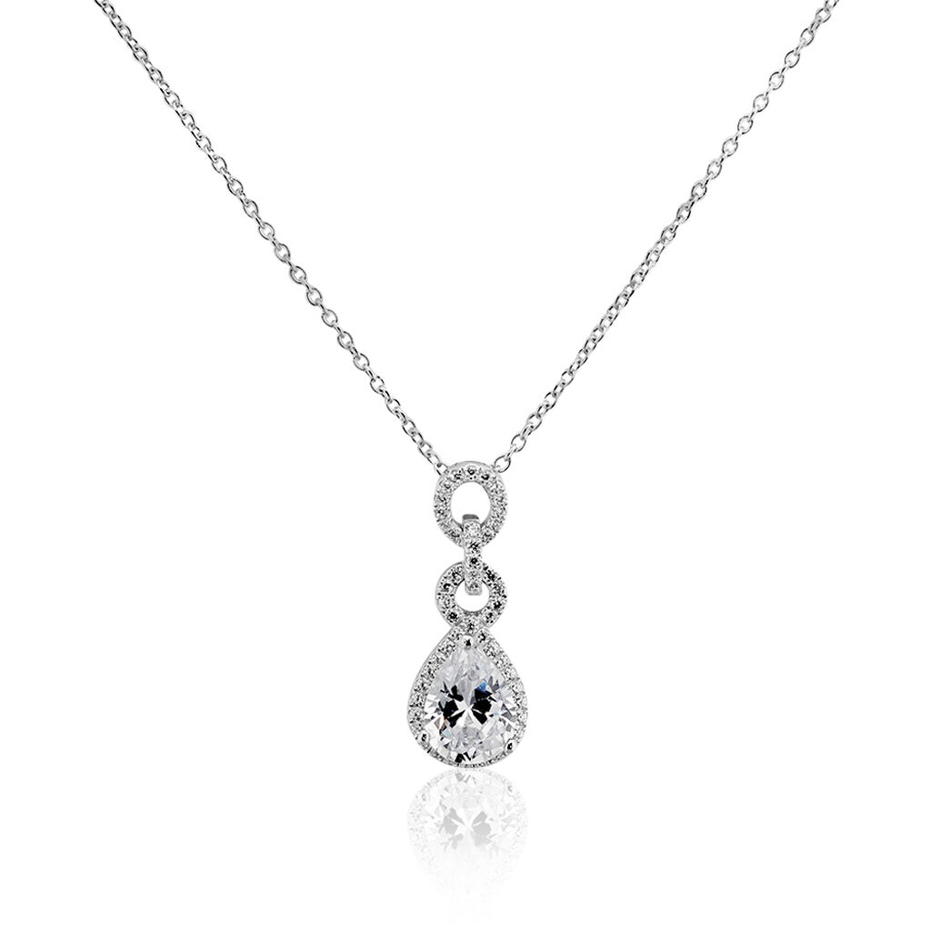Collier Adelma Argent Blanc Oxyde De Zirconium - Colliers avec pierres Femme | Marc Orian