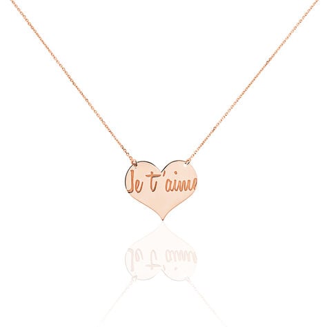 Collier Albizia Coeur Message Or Rose - Colliers ete Femme | Marc Orian