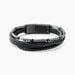 Bracelet Jourdan Cuir De Vache Noir H&eacute;matite Onyx - Bracelets cuir Homme | Marc Orian
