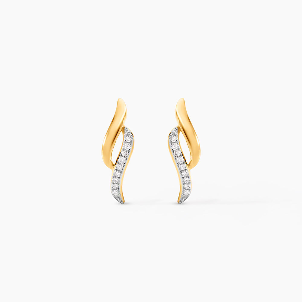 Boucles D'oreilles Puces Callum Or Jaune Diamant - Pendantes Femme | Marc Orian