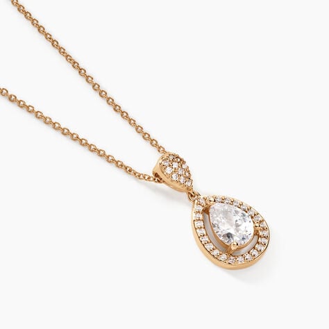 Collier Brigita Plaqu&eacute; Or Jaune Oxyde De Zirconium - Colliers avec pierres Femme | Marc Orian