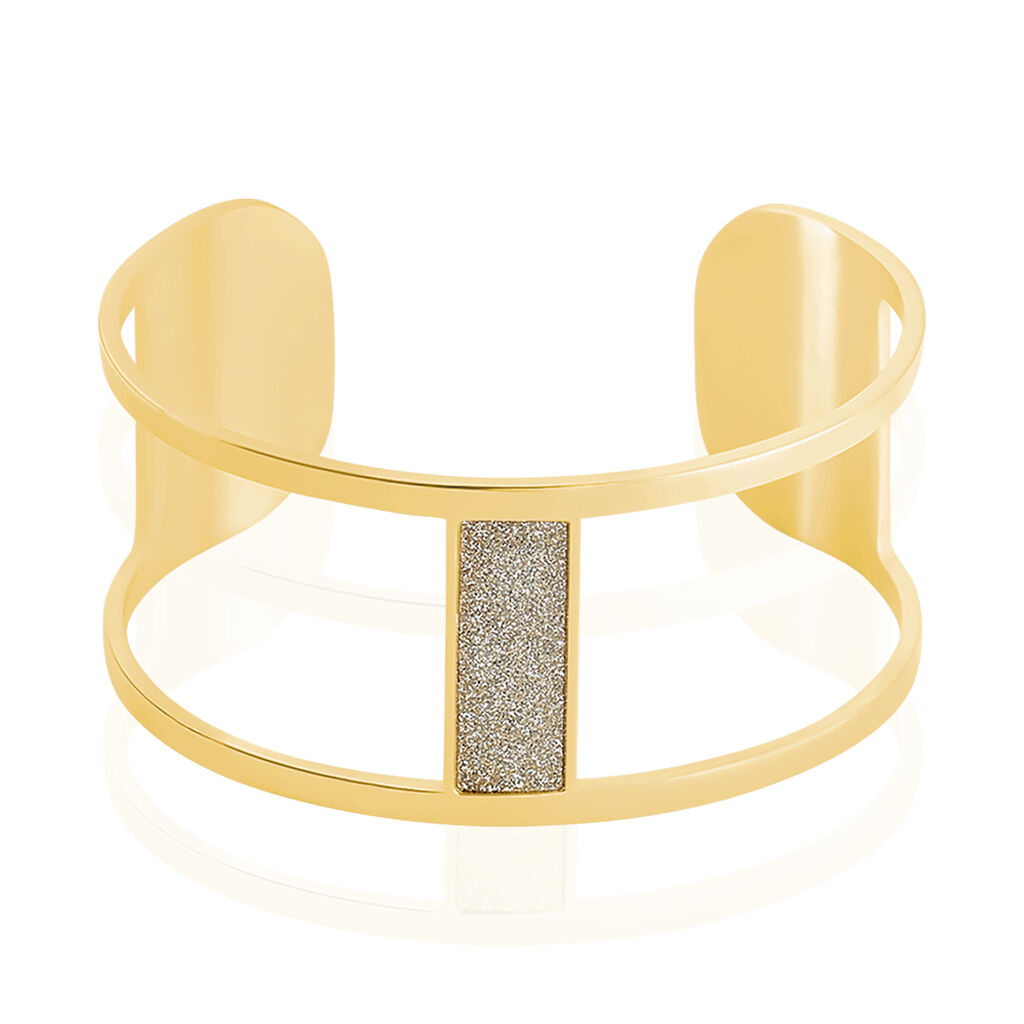 Bracelet Jonc Aness Acier Jaune - Bracelets joncs Femme | Marc Orian