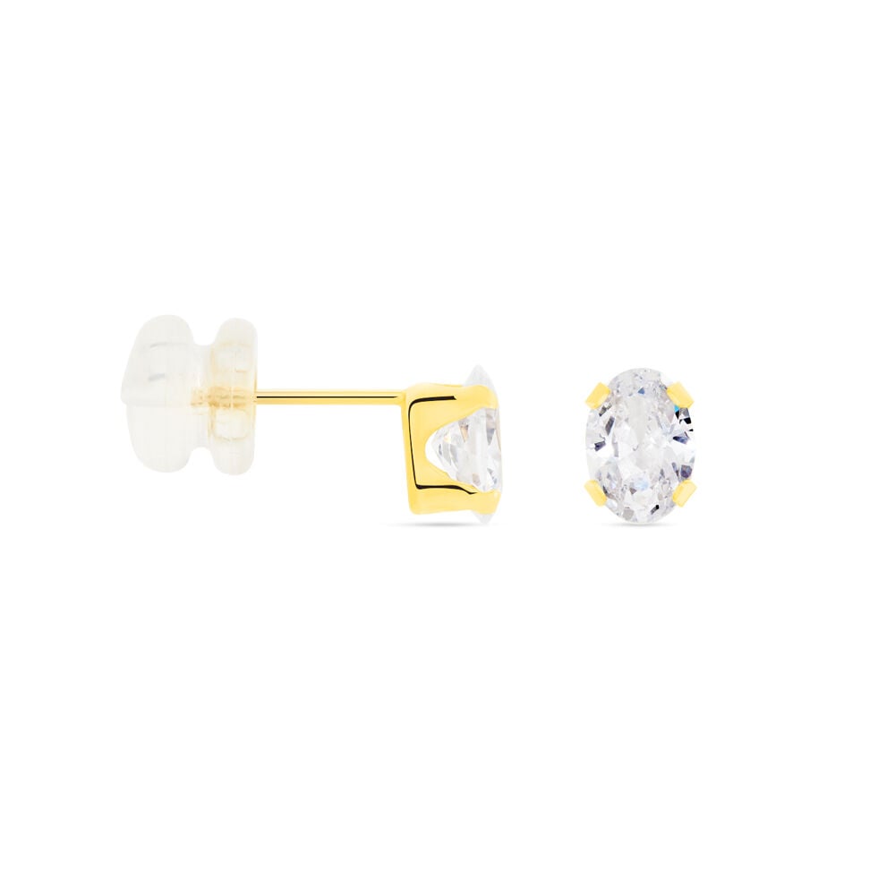Boucles D'oreilles Puces Elea Or Jaune Oxyde - Puces Femme | Marc Orian