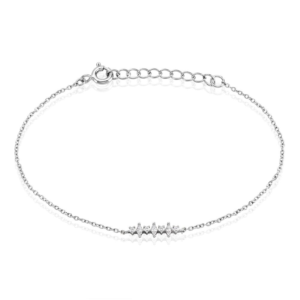Bracelet Argent Eden Oxyde De Zirconiums - Bracelets chaînes Femme | Marc Orian