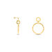 Boucles D'oreilles Pendantes Oia Acier Jaune - Pendantes Femme | Marc Orian