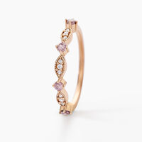 Bague Eugenie Argent Rose Oxyde De Zirconium