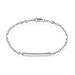 Bracelet Identité Caroline Maille Grain De Cafe Argent Blanc - Gourmettes Femme | Marc Orian