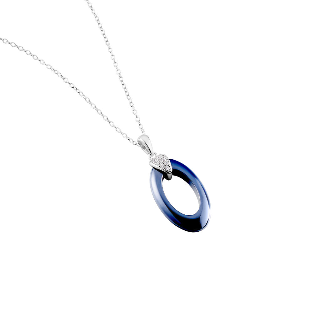 Collier Peer Argent Blanc Oxyde De Zirconium - Colliers avec pierres Femme | Marc Orian