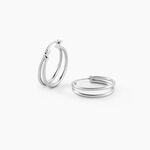 Cr&eacute;oles Double Argent Blanc - Cr&eacute;oles Femme | Marc Orian