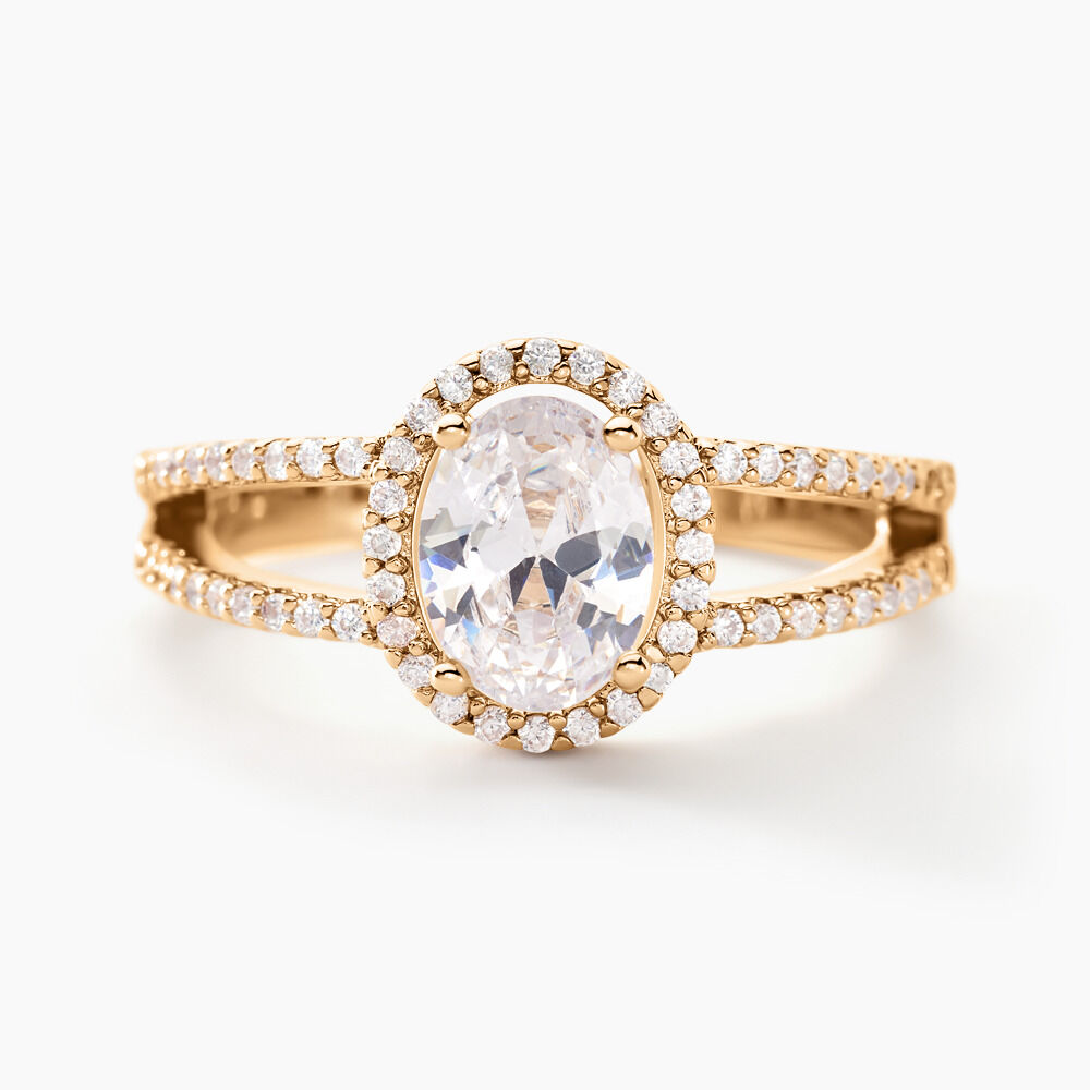 Bague Myriama Plaqu&eacute; Or Jaune Oxyde De Zirconium - Solitaires Femme | Marc Orian