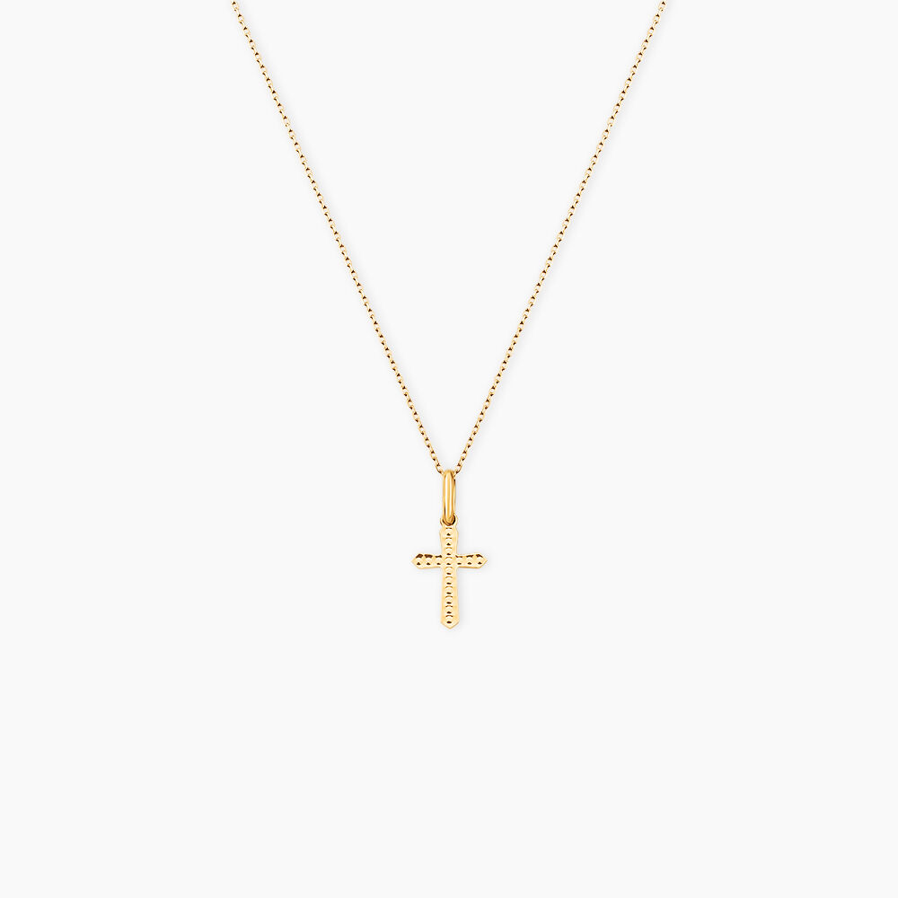 Pendentif Bathilde Croix Diamantee Or Jaune - Pendentifs Unisex | Marc Orian