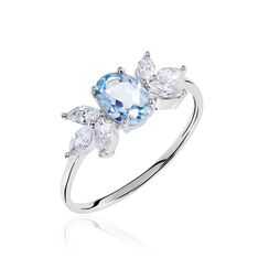 Bague Or Blanc Dayron Topaze Oxydes De Zirconium - Bagues Femme | Marc Orian