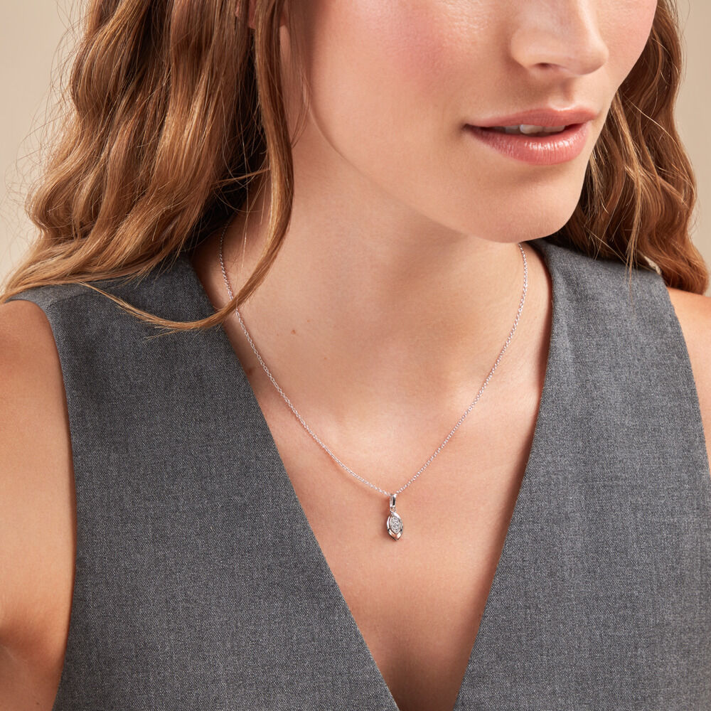 Collier Duchesse Argent Blanc Oxyde De Zirconium - Colliers avec pierres Femme | Marc Orian