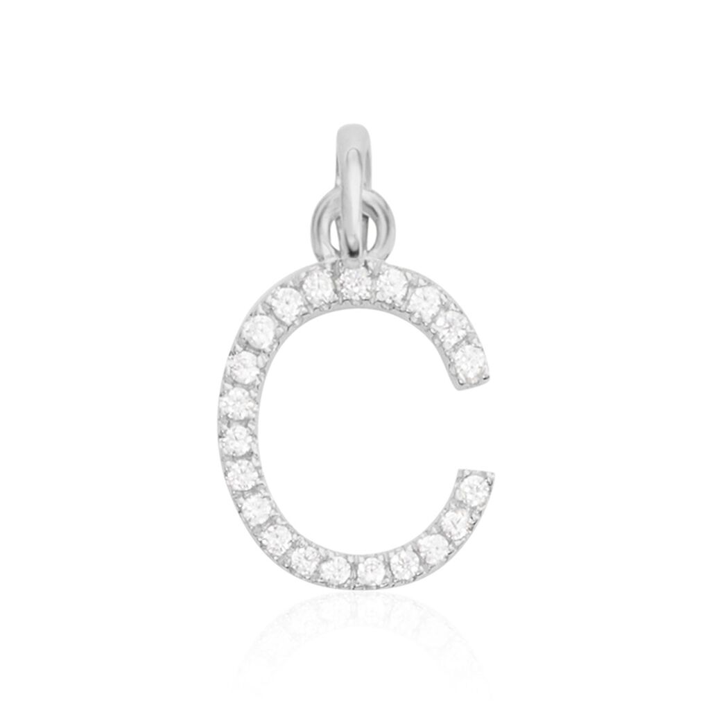 Pendentif Klementine Or Blanc Oxyde De Zirconium - Pendentifs Femme | Marc Orian