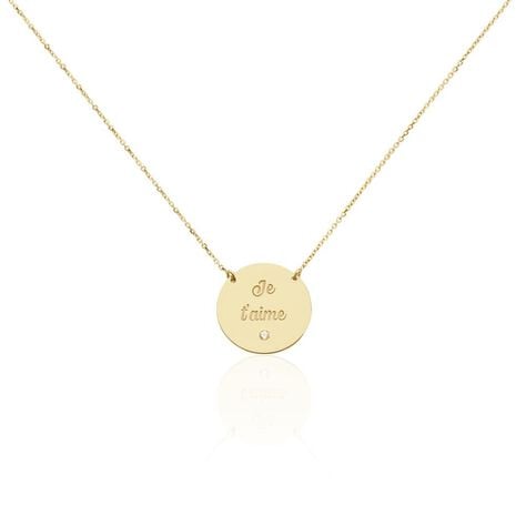 Collier Or Jaune Mujinga Oxyde De Zirconium - Colliers avec pierres Femme | Marc Orian