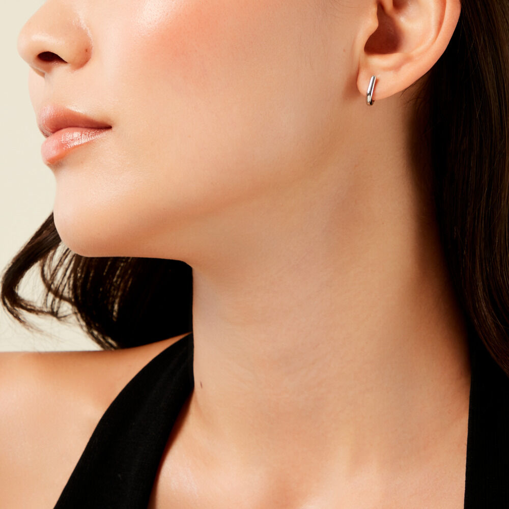 Créoles Fillipa Argent Blanc - Créoles Femme | Marc Orian