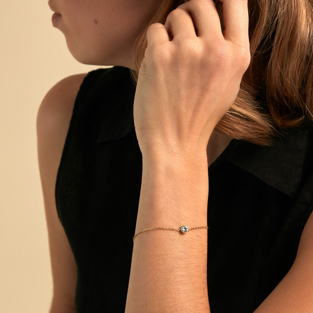 Bracelet Poem Argent Jaune Topaze Bleu Sky - Bracelets fantaisie Femme | Marc Orian