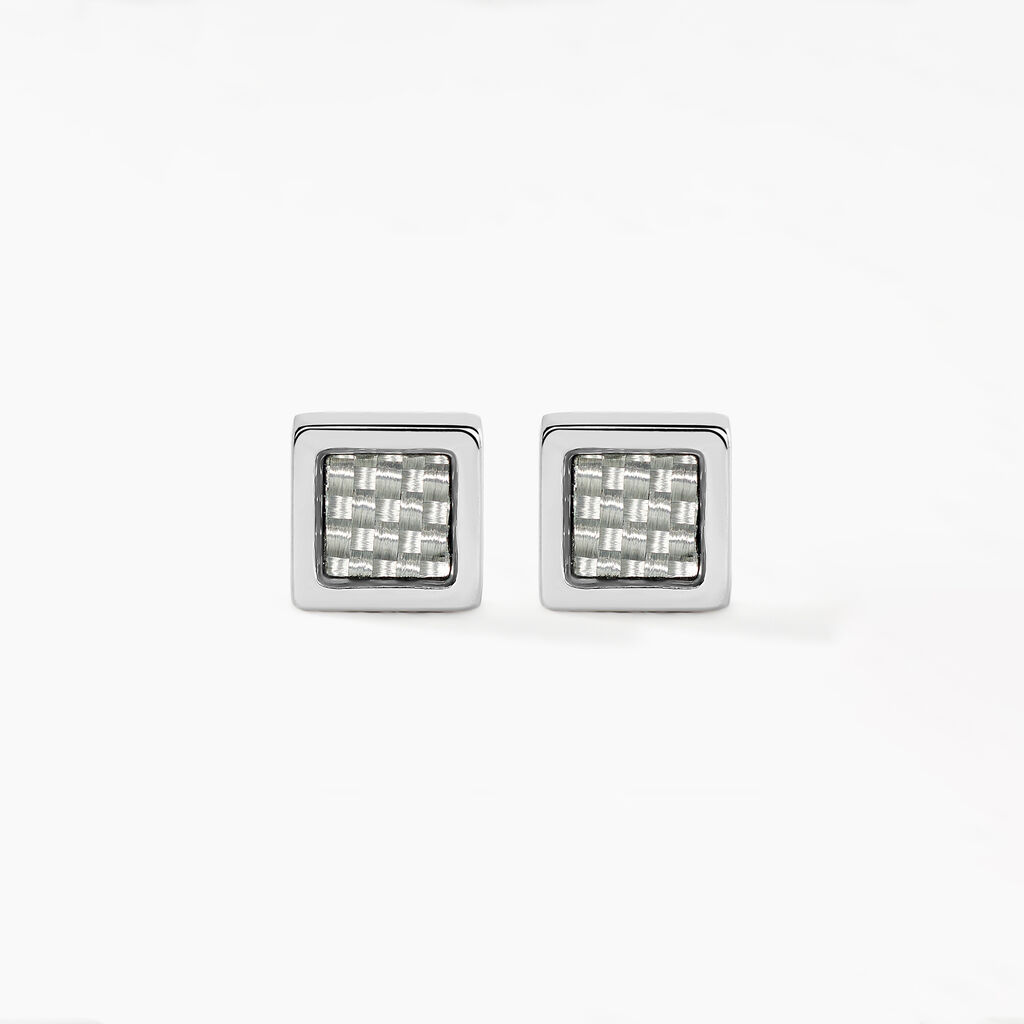 Boucles D'oreilles Puces Phebus Him Acier Argent&eacute; - Puces Homme | Marc Orian