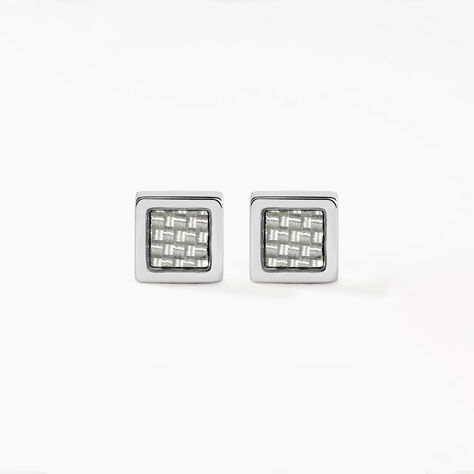 Boucles D'oreilles Puces Phebus Him Acier Argent&eacute; - Puces Homme | Marc Orian