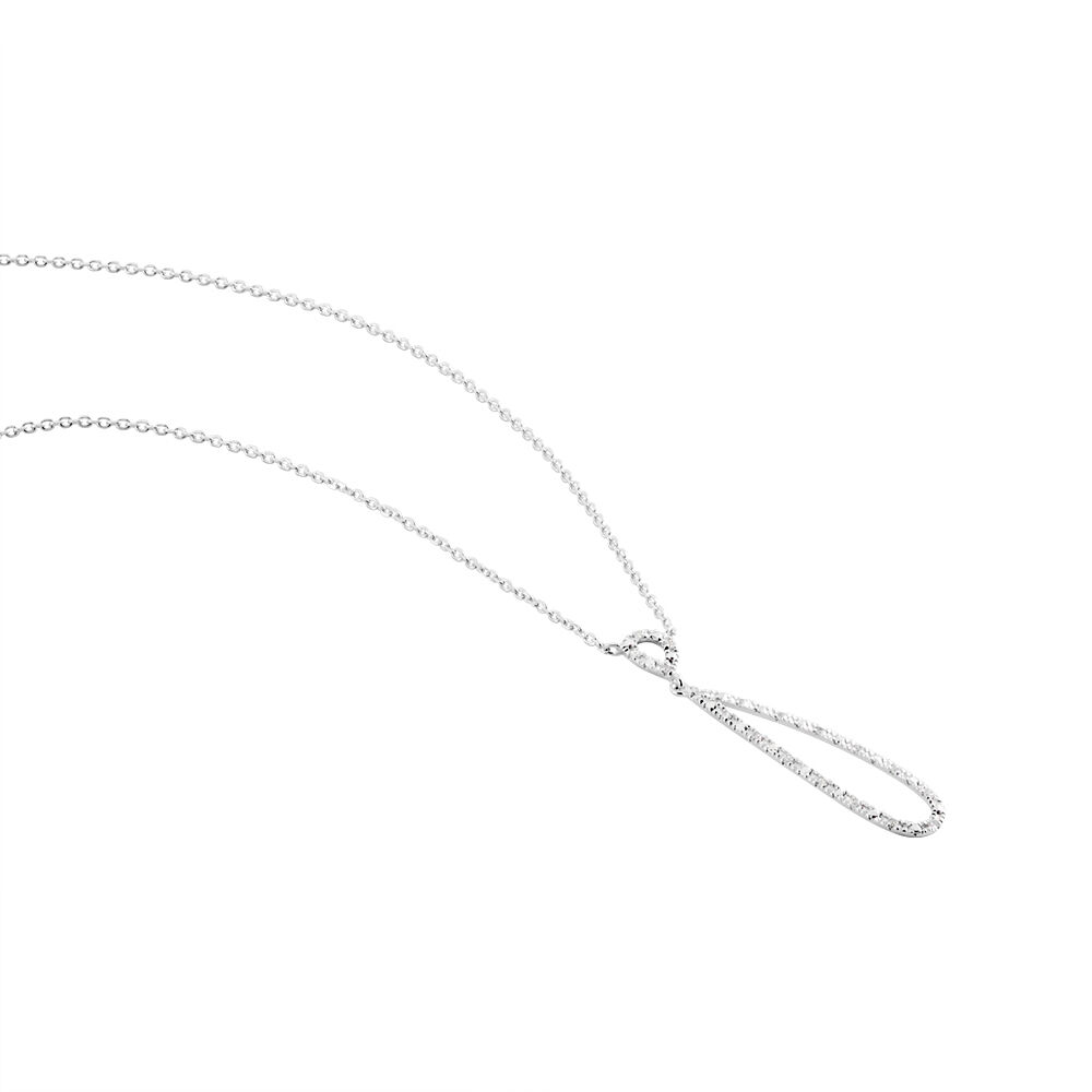 Collier Or Blanc Peregrina Diamants - Colliers avec pierres Femme | Marc Orian