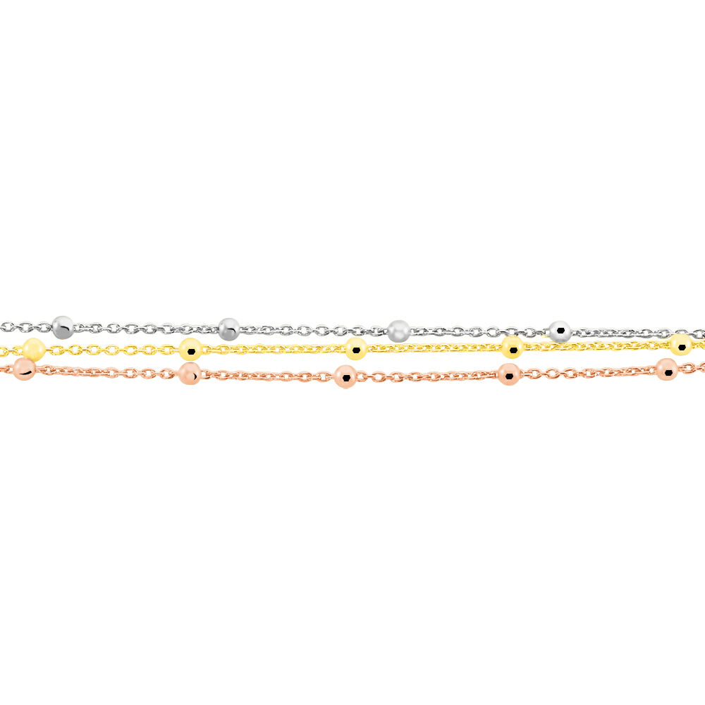 Bracelet Clorinthe Argent Tricolore - Bracelets chaînes Femme | Marc Orian