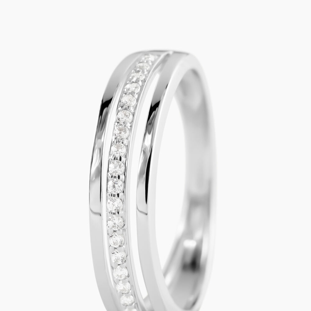 Bague Morrigan Or Blanc Oxyde De Zirconium - Bagues avec pierre Femme | Marc Orian