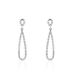 Boucles D'oreilles Pendantes Or Blanc Diamants - Pendantes Femme | Marc Orian