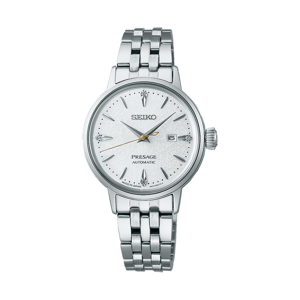 Montre Seiko Presage Cocktail Blanc - Montres automatiques Femme | Marc Orian