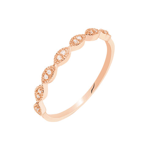 Bague Hestia Or Rose Oxyde De Zirconium - Bagues avec pierre Femme | Marc Orian