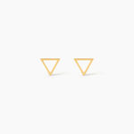 Boucles D'oreilles Puces Anne-berengere Triangle Or Jaune - Puces Femme | Marc Orian
