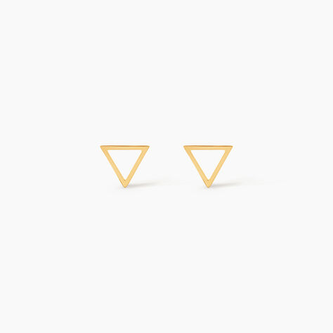 Boucles D'oreilles Puces Anne-berengere Triangle Or Jaune - Puces Femme | Marc Orian