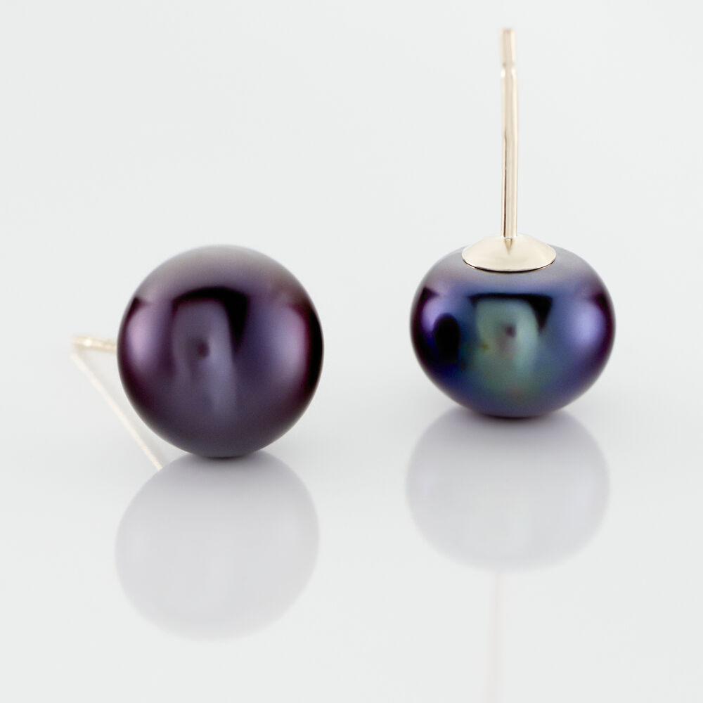 Boucles D'oreilles Puces Micaelle Teintees Or Jaune Perle De Culture - Boucles d'oreilles mariage Femme | Marc Orian