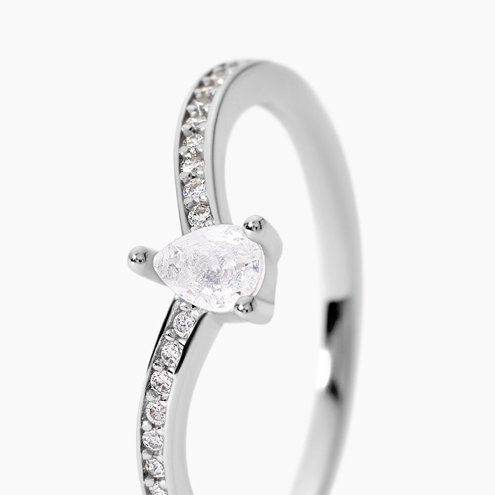 Bague Hyman Argent Blanc Oxyde De Zirconium - Bijoux fantaisie Femme | Marc Orian