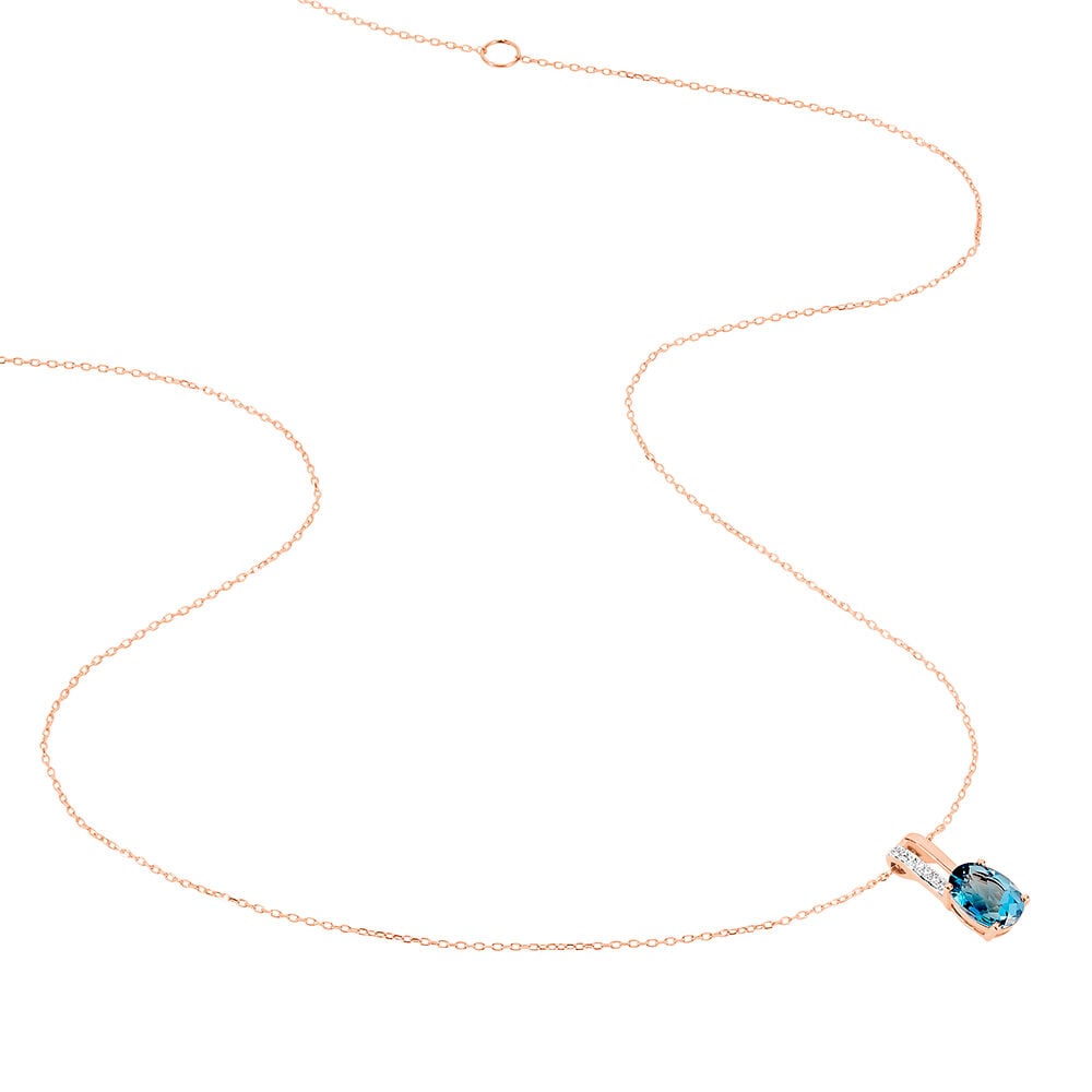 Collier Dalia Or Rose Topaze Et Oxyde De Zirconium - Colliers avec pierres Femme | Marc Orian