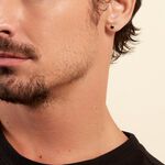 Boucle D'oreille Puce Unitaire Niels Argent Blanc Oxyde De Zirconium - Puces Homme | Marc Orian