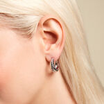 Cr&eacute;oles Oksanne Argent Blanc - Cr&eacute;oles Femme | Marc Orian